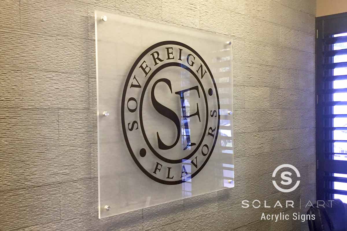 Custom acrylic sign for business