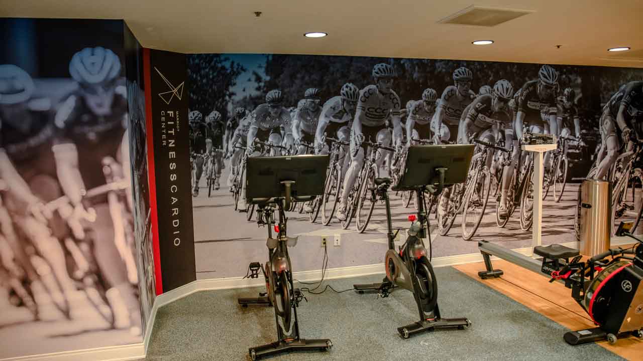 wall murals fitness center