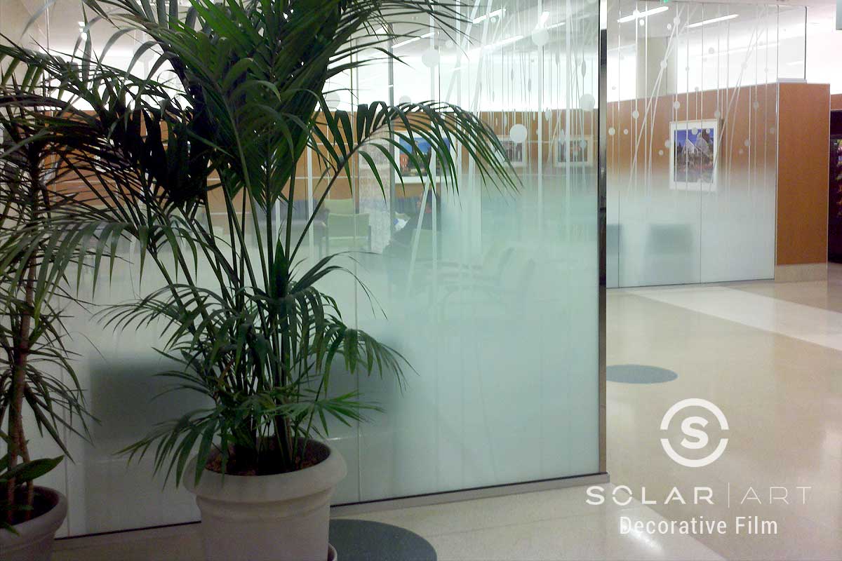 Frosted gradient pattern window film