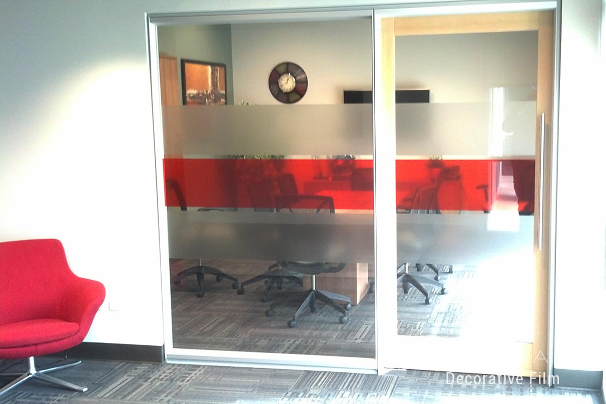 Red decorative window film