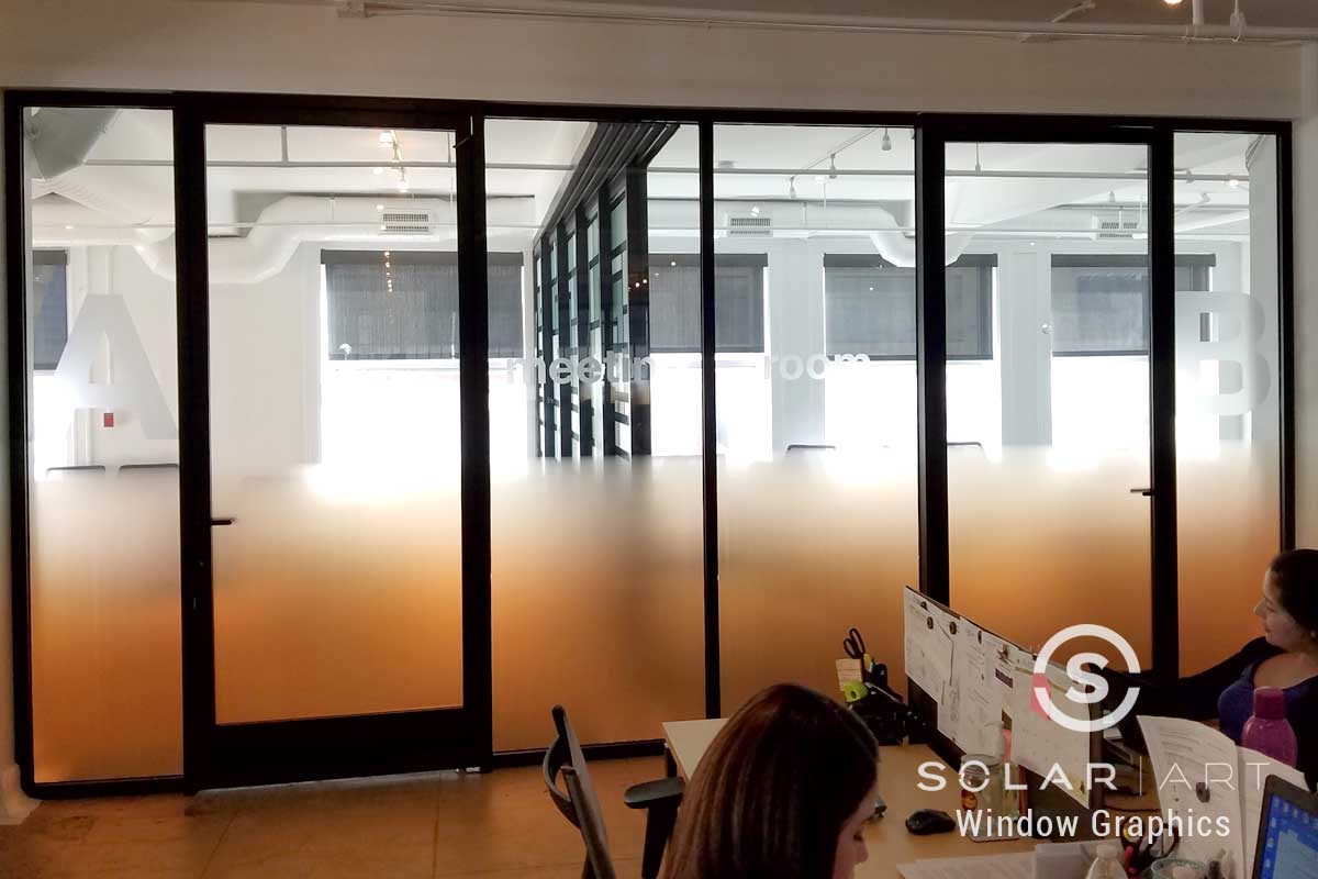 Orange gradient window film