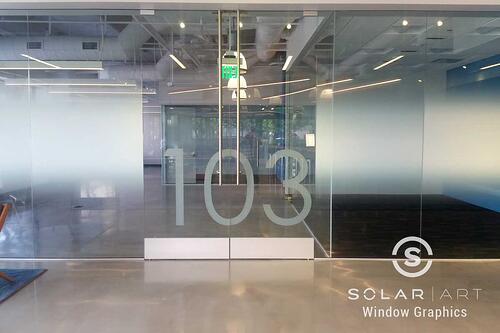 phoenix gradient window film for glass offices