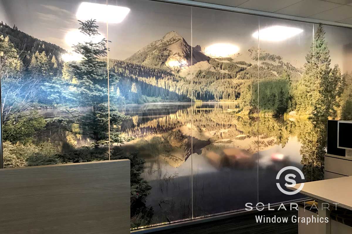 Window graphics for private offices