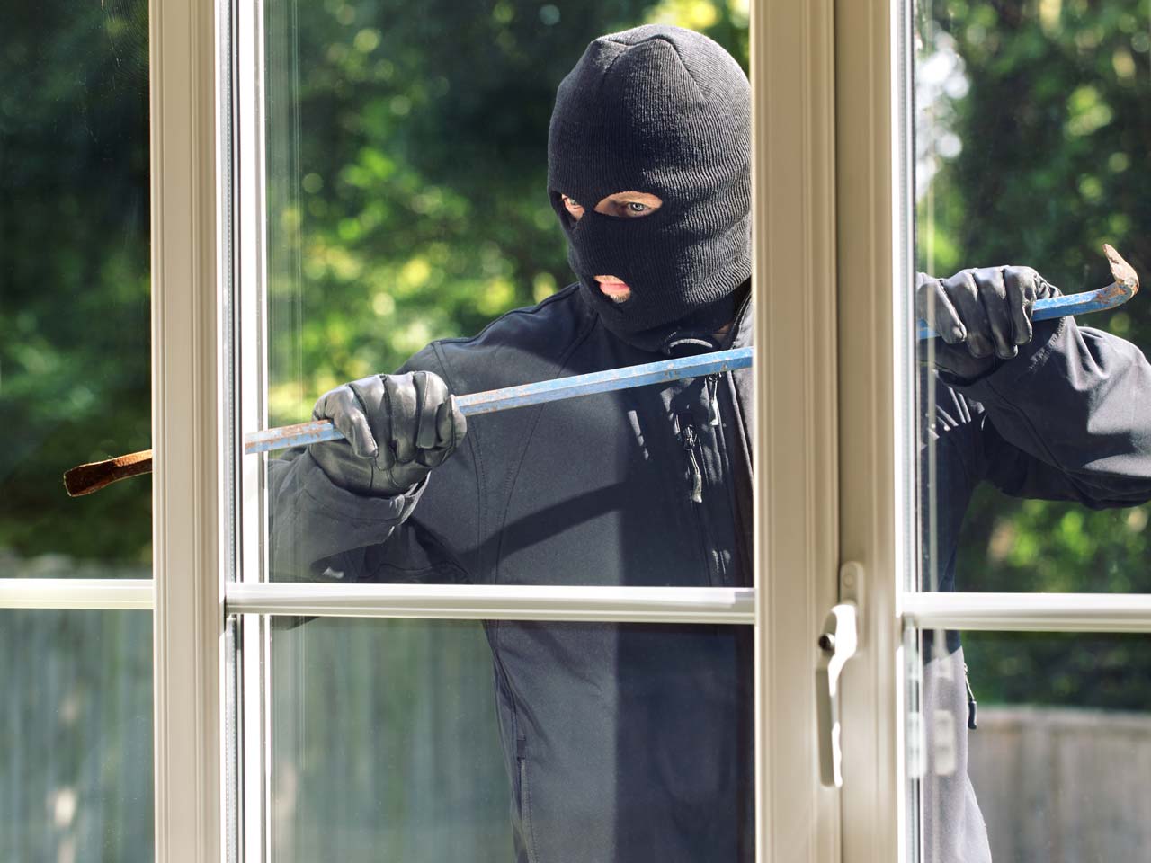 Security window film to protect from forced entry and burglary